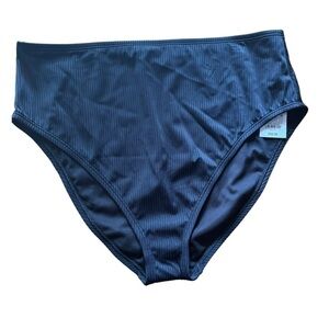 Shade and shore high waisted black bikini bottoms NWT